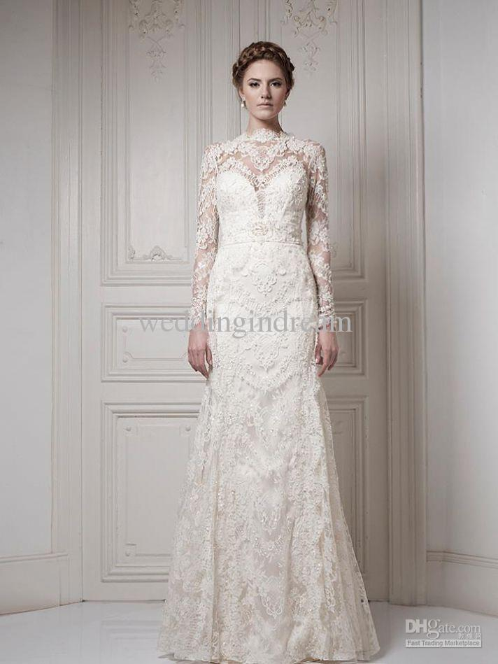 flower, laced, long dress and white