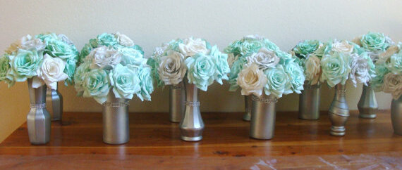 wedding table decor, bridal centerpiece and dessert table