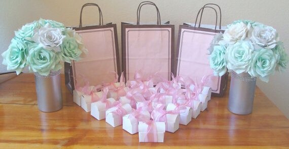 dessert table, party favors and cake table