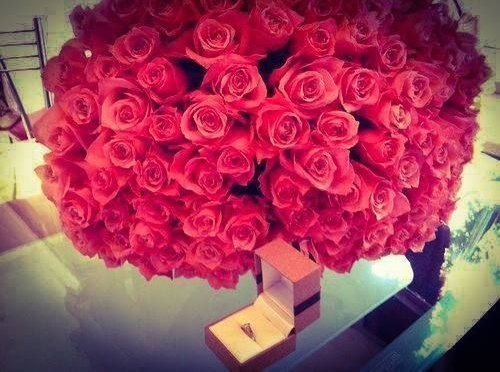 ring, love and red roses