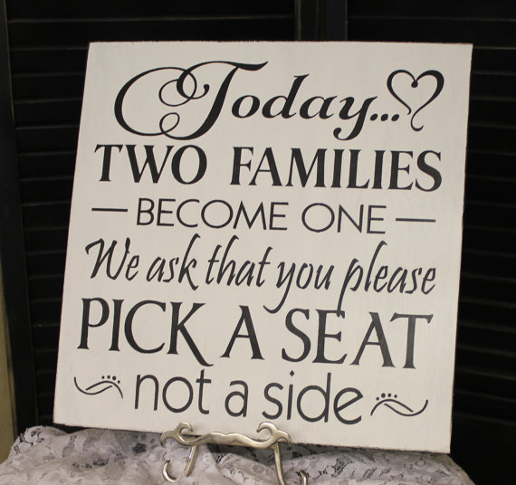 pick a seat and not a side