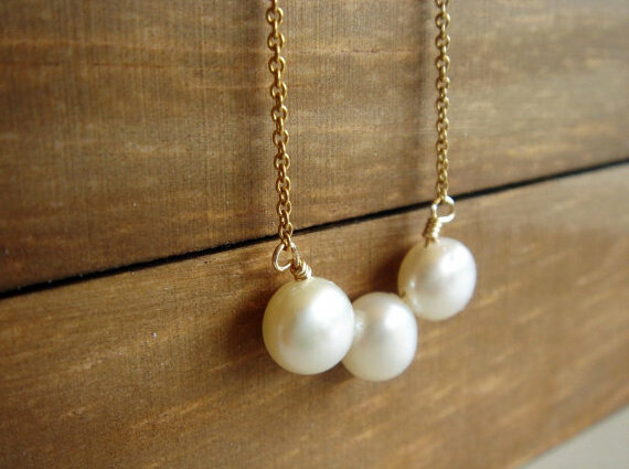 14k gold, bridal necklace and gold necklace