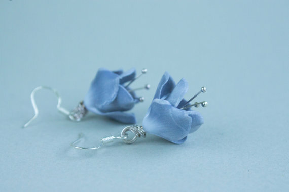 wedding earrings, small flower earring and flower earrings