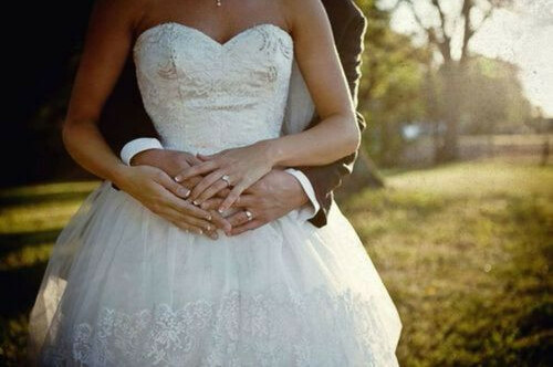 wedding dress, embroidery flowers and ball gown