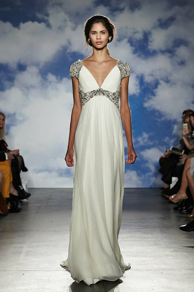 grecian, wedding dress, bride and embellished