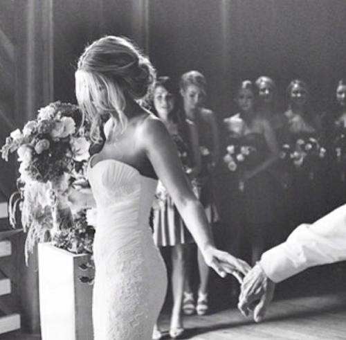 bride, dress, bucket and happiness