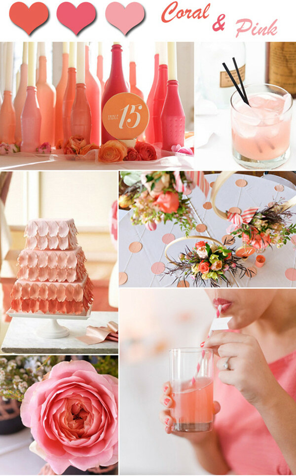 flowers, coral, pink and dress