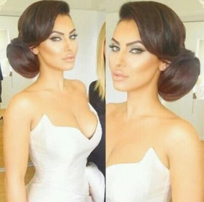 contour, makeup and updo