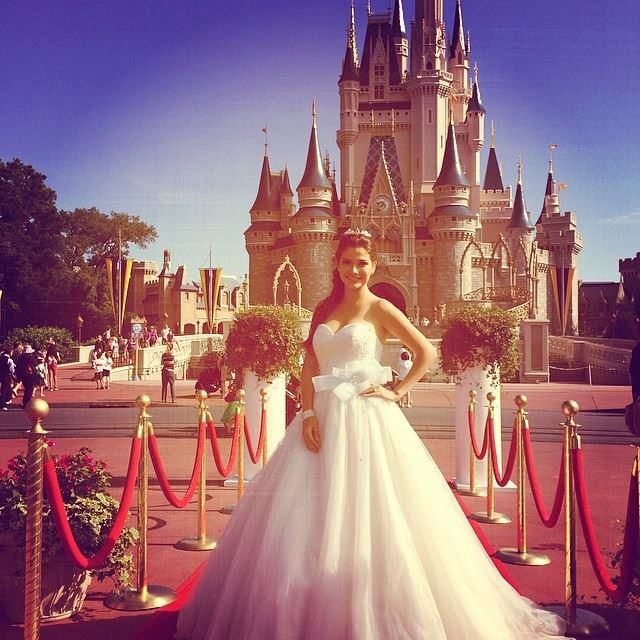 bride, disneyland, beautiful and girl