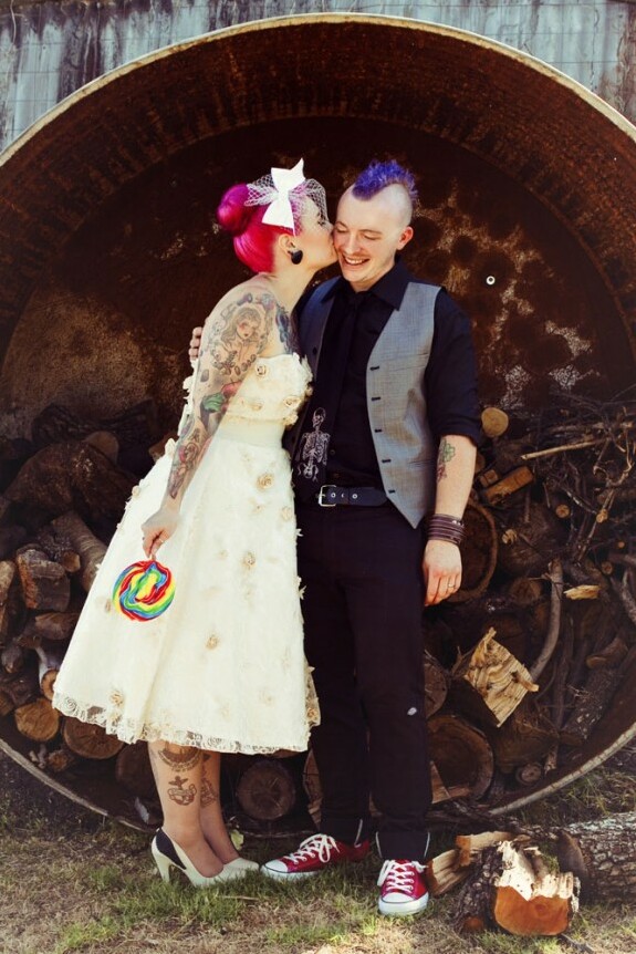 cute, lolly, rock n roll bride and punk