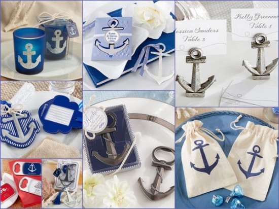 nautical wedding favors, nautical wedding and anchor favors