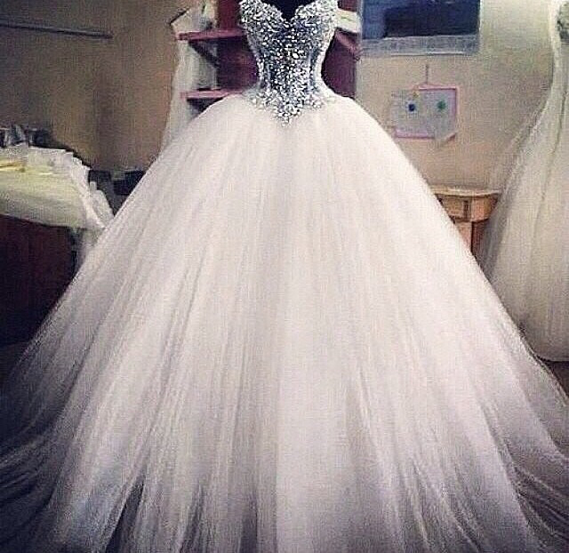 cute, weddin dress, diamants and beautiful