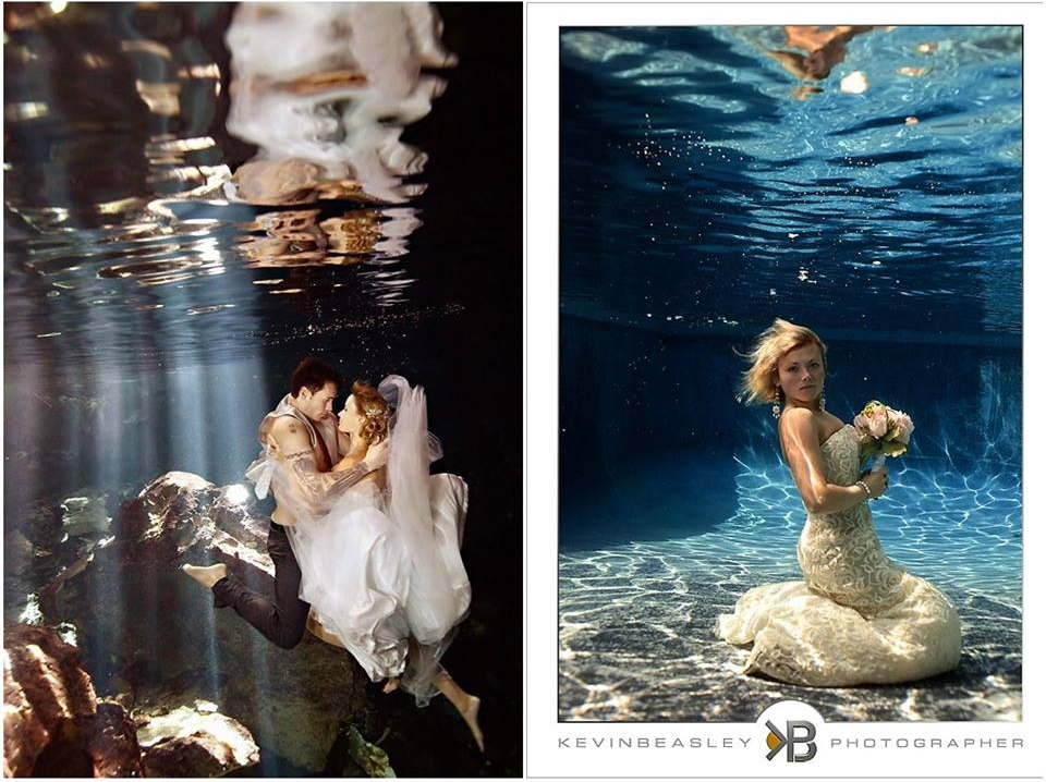 under water