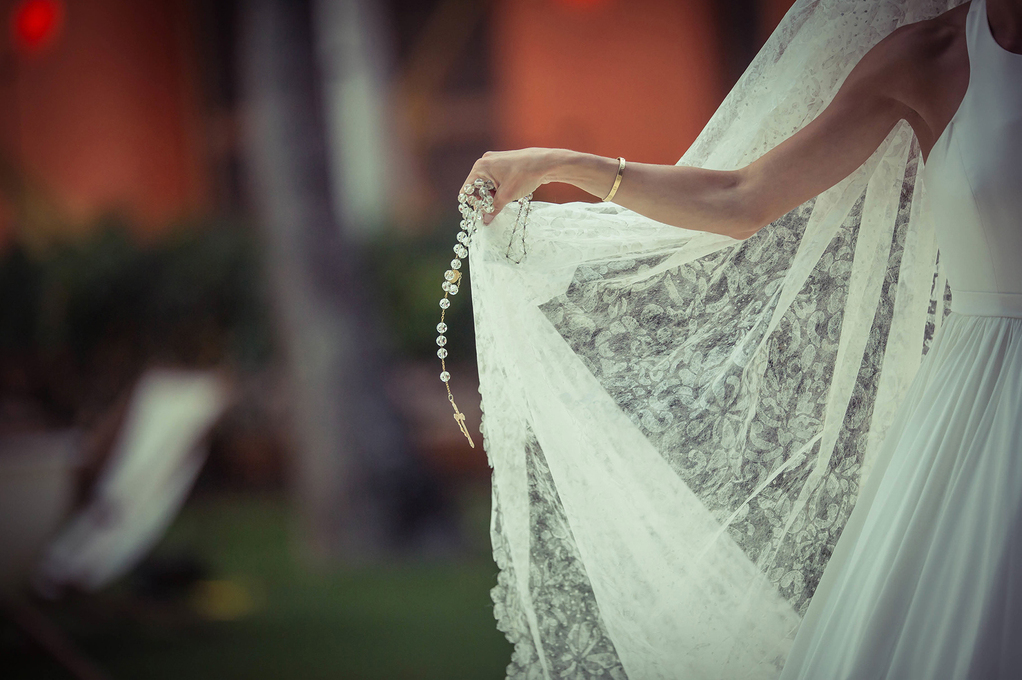 veil, bride, simple and cute