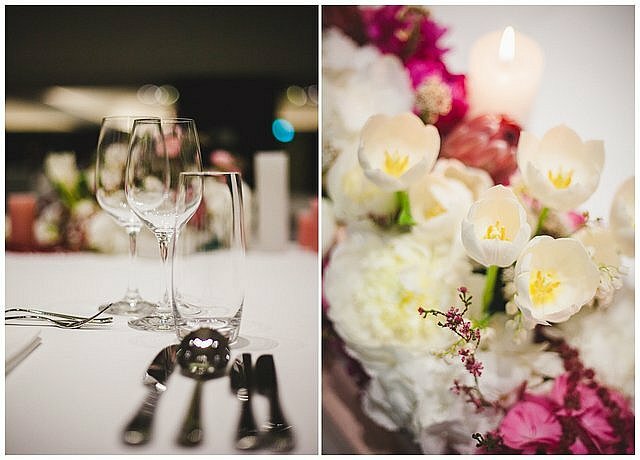 flowers, glasses, table decoration and wedding decor
