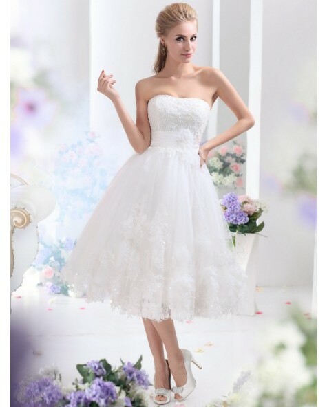 length lace wedding dress, a line tea, chic modern and yoyomelody