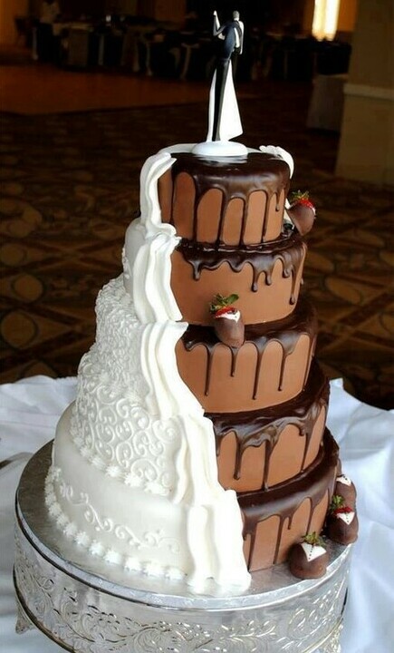 dark and white chocolate, wedding cake and food