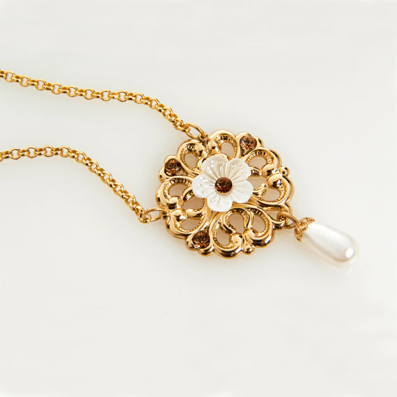wedding necklace, winter necklace, israel and antique