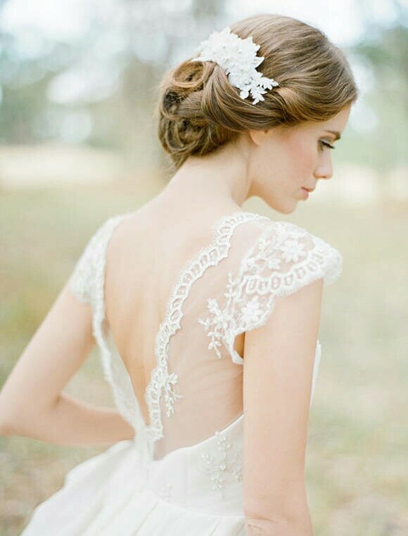 updos, bride, married and lace