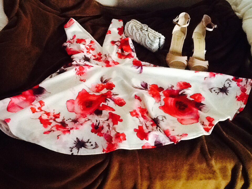 flowers, skater dress, asos and dress
