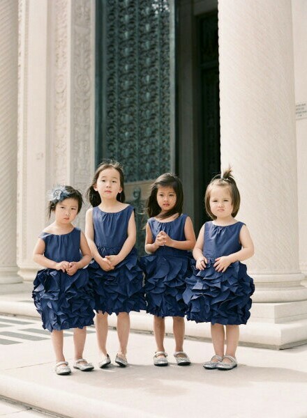 dress, bride and flower girls