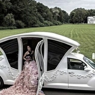limousine, dress and carriage