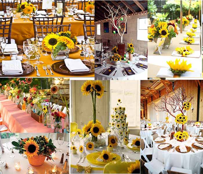 wedding flowers and sunflower wedding
