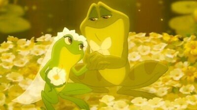 frog, happy and princess