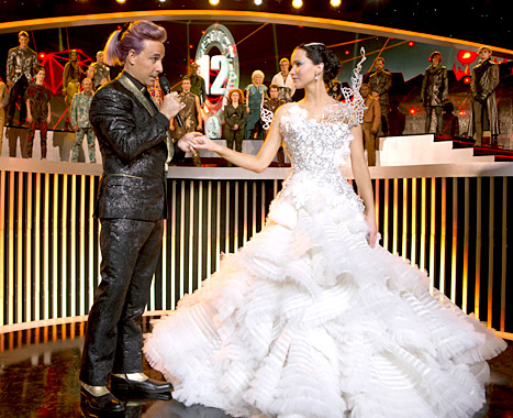 wedding dress, katniss everdeen and caesar