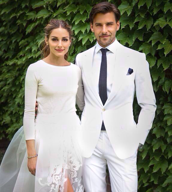 johannes hubl, olivia palermo, couple and wedding dress