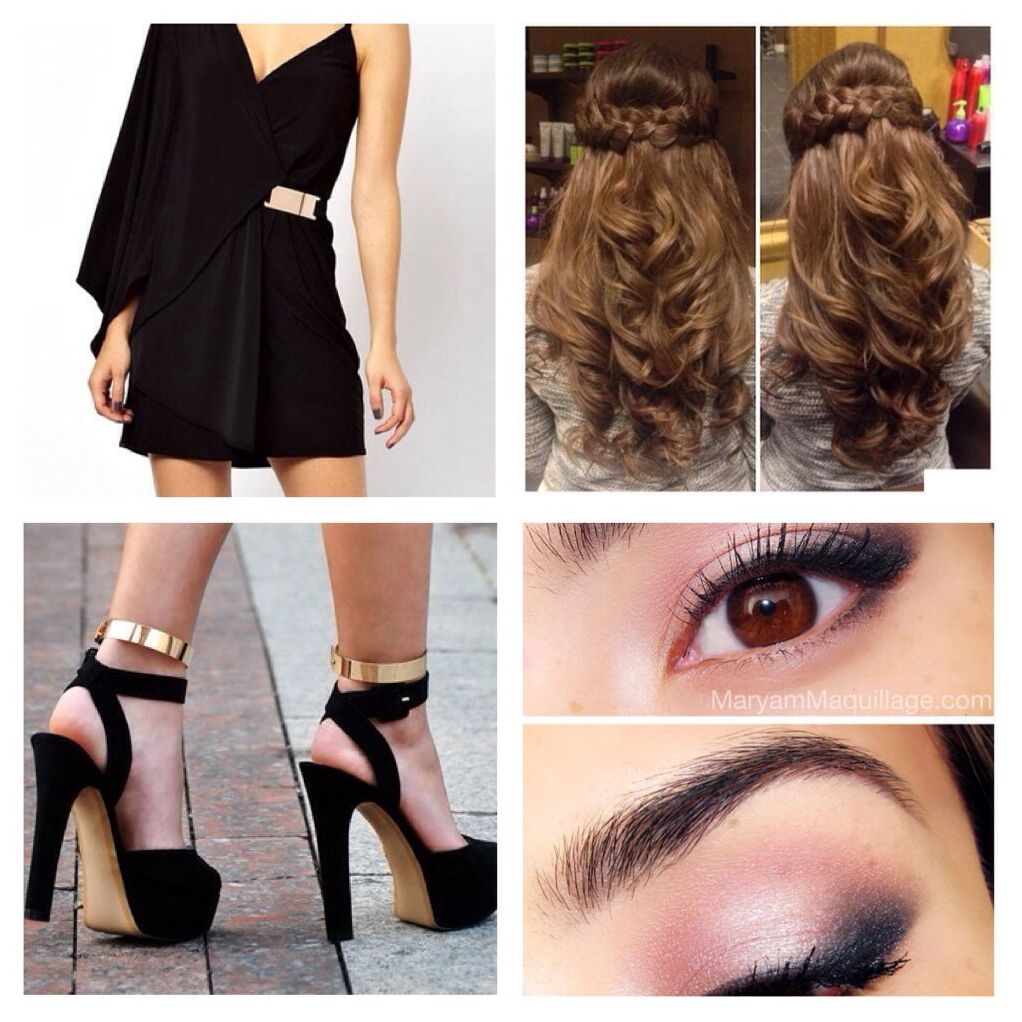 shoes, dress, black and hair braids