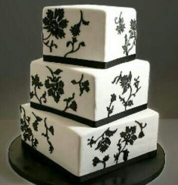 food, wedding cake and black and white cake