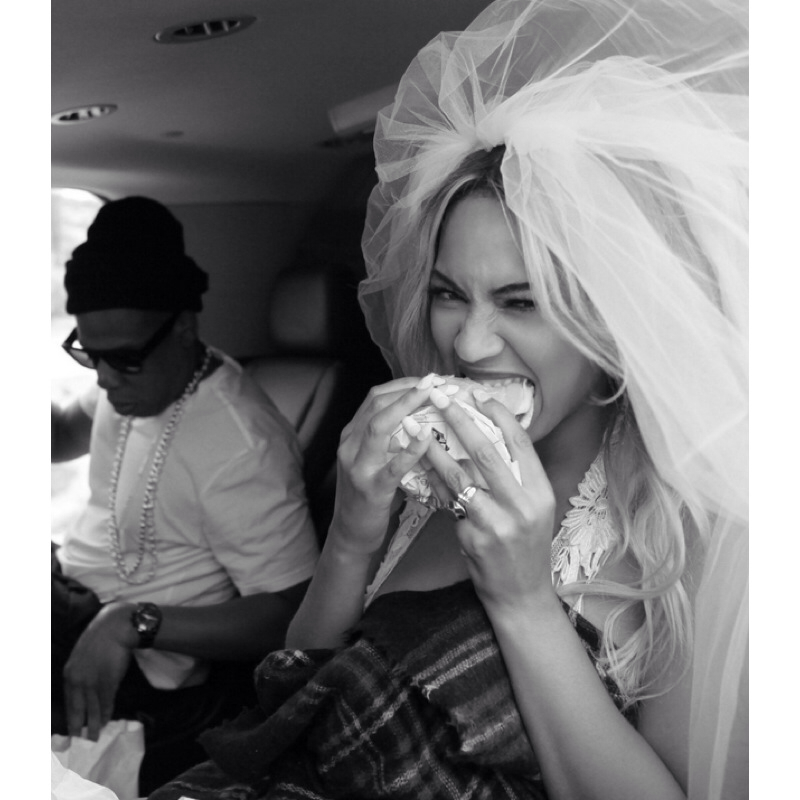 queen b, food, bride and burger