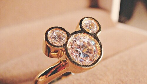 couple, mickey mouse and ring