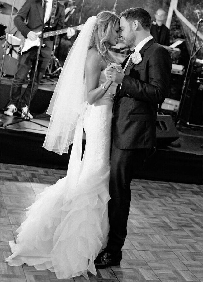 scooter braun, yael, wedding dress and love