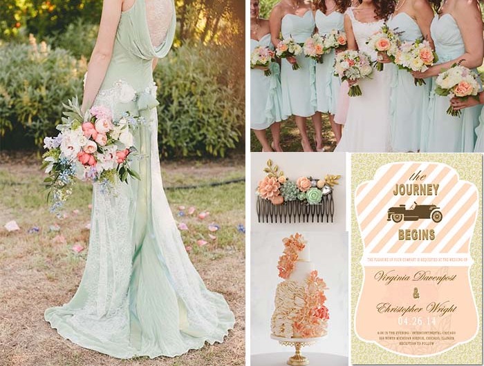 peach and mint wedding, wedding party, happyinvitation and peach wedding invitations
