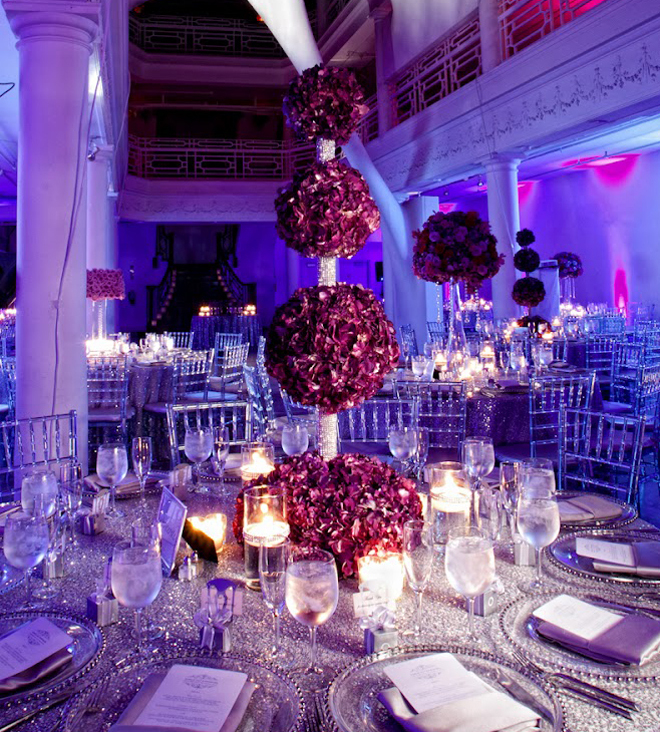 centerpiece, uplights, rentmywedding and lighting