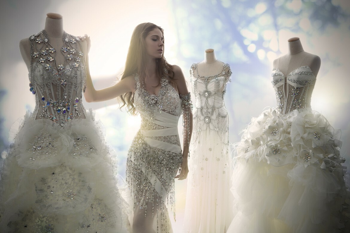 bride, crystal, wedding dress and boda