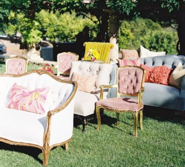 bohemian, seating, vintage and ceremony