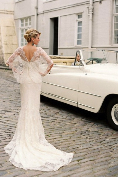 lace, wedding dress, vintage and stunning