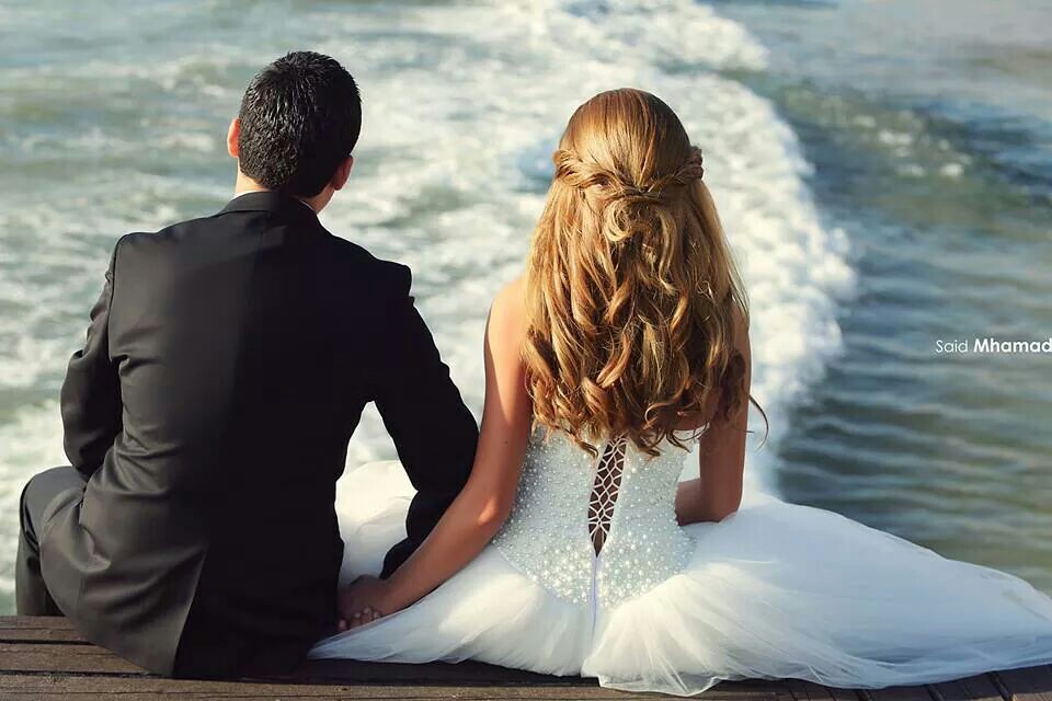 couple, bride, dress and groom