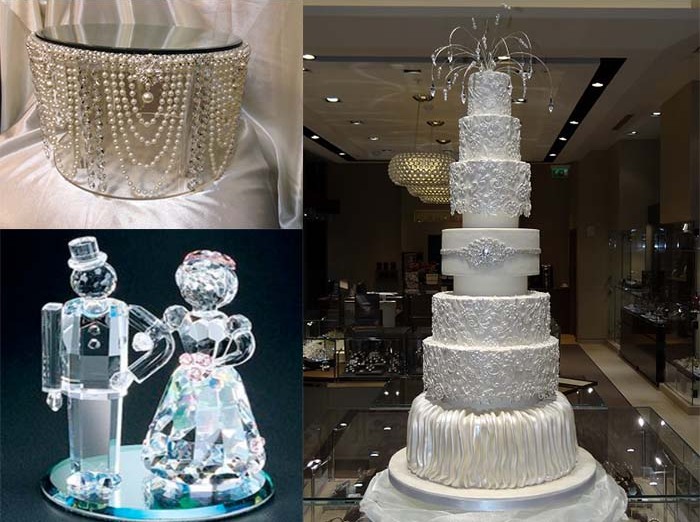 crystal wedding cakes and crystal wedding