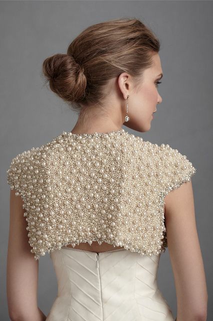 stunning, pearl dress and pearl jacket