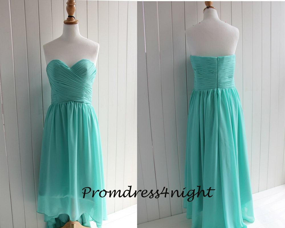 wedding party dress, high low bridesmaid dress, blue bridesmaid dress and turquoise prom dress