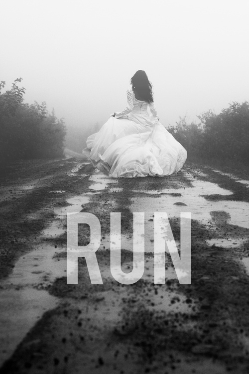wedding dress, black and white, run and my edit