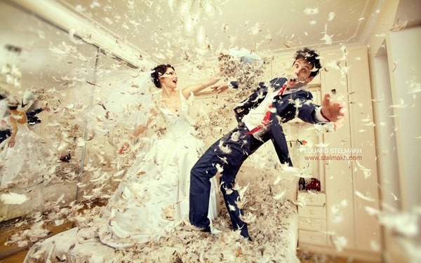 groom, pillow and outrageous
