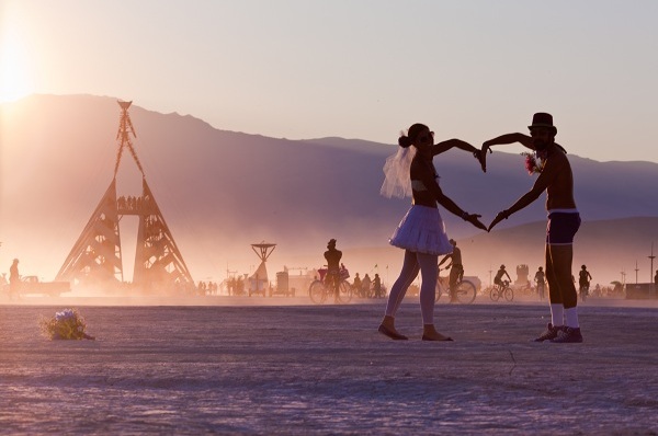 couple, marriage and Burning Man
