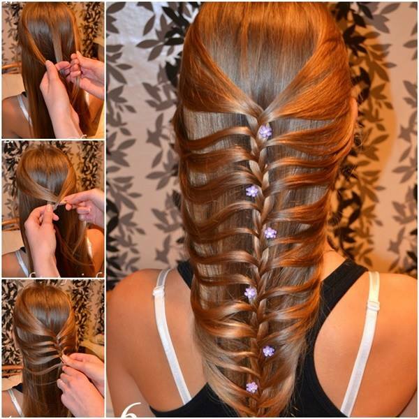 diy, bridal hairstyle, braid hairstyle and mermaid braid