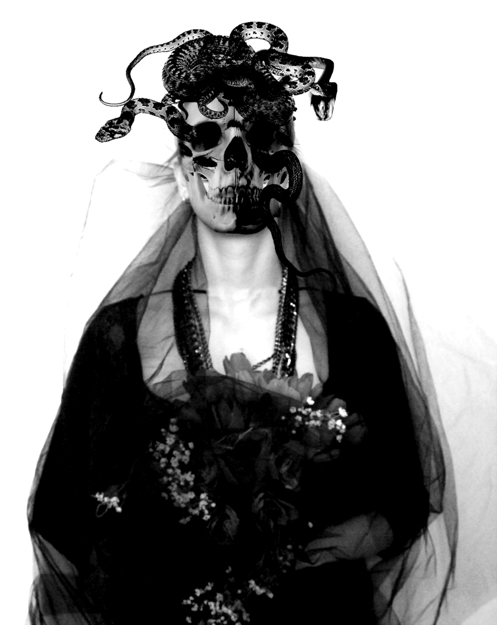 skull, snakes, funeral and paint