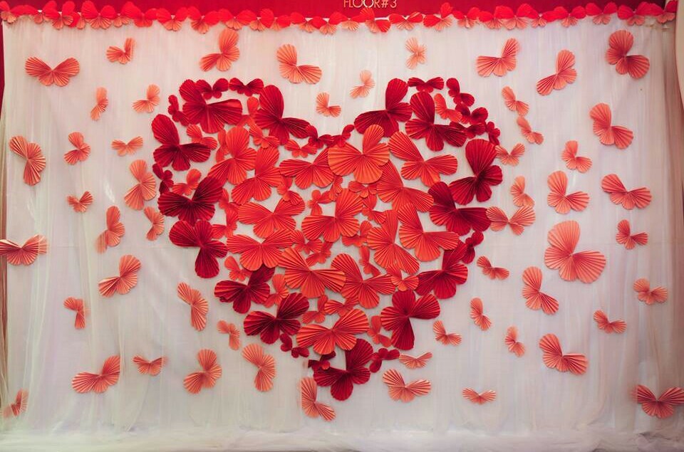 Paper, heart, backdrop and love